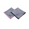 Ha-Ra Star Tuch Mini Set anthrazit grau / pink umrandet je 25 x 25 cm grau