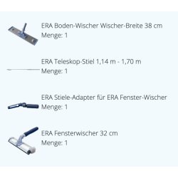 Ha-Ra ERA 38cm Halter, Teleskopstiel, Adapter + 32cm ERA Fensterwischer SET