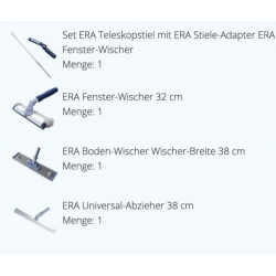 Ha-Ra ERA 38cm Halter, Teleskopstiel, Adapter + 32cm ERA Fensterwischer + universal AbzieherSET